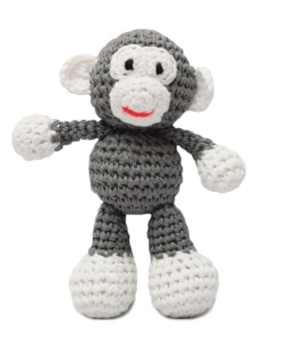 Bigfoot Monkey Handmade Amigurumi Stuffed Toy Knit Crochet Doll VAC (Gray)