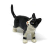 Porcelain Black Cat Figurine Handmade Dollhouse Miniatures Ceramic Pottery