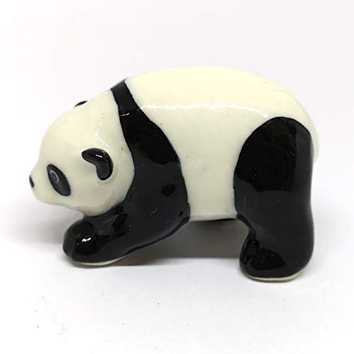 Ceramic Panda Figurine Animal Craft Miniature Collectible Porcelain DIY Gift