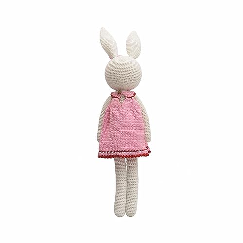 Lovable Couple Bunny Handmade Amigurumi Stuffed Toy Crochet Doll VAC (Bunny Girl)