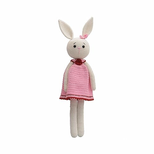 Lovable Couple Bunny Handmade Amigurumi Stuffed Toy Crochet Doll VAC (Bunny Girl)