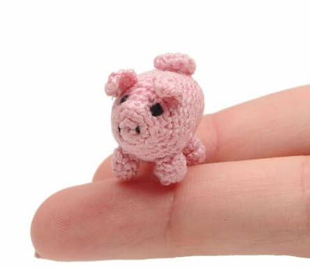 Micro Tiny Miniature Animal Handmade Amigurumi stuffed Toy Knit Crochet Doll VAC