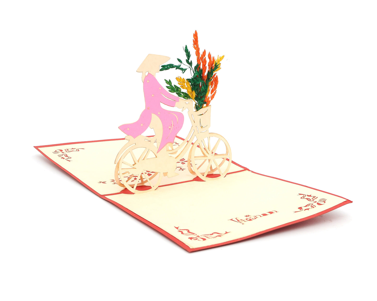 Vietnamese Symbol Handmade 3D Pop Up Paper Card