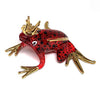 Prince Frog Glass Figurines Collectibles Red Hand Blown Painted Art Animals Miniature Garden Decor Statue Animal