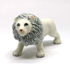 White Lion King Figurine Miniature Collectible Ceramic Wildlife Exotic Animals