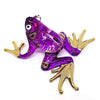 Glass Purple Frog Figurine Miniature Hand Blown Animals Statue Garden Decoration Personalized Gift