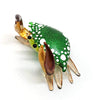 Glass Blowing Green Crab Figurine Handmade Miniature Ornament Marine Collection
