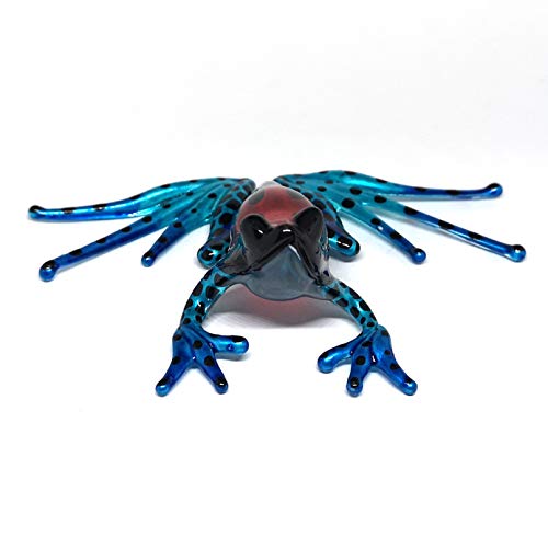 Collectible Frog Figurines Blown Glass Hand Painted Animals Lovers Gift Collection Miniature Home Garden Terrarium Decor