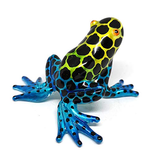 Frog Decor Figurines Blown Glass Animals Poison Dart Hand Painted Art Miniature Garden Decoration Statues Collectibles