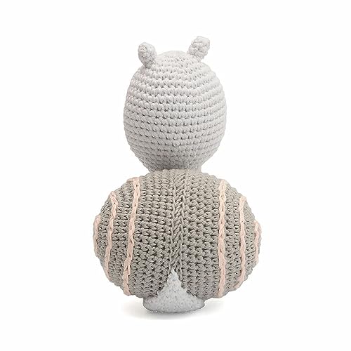 Little Light Gray Snail Handmade Amigurumi Stuffed Toy Knit Crochet Doll VAC