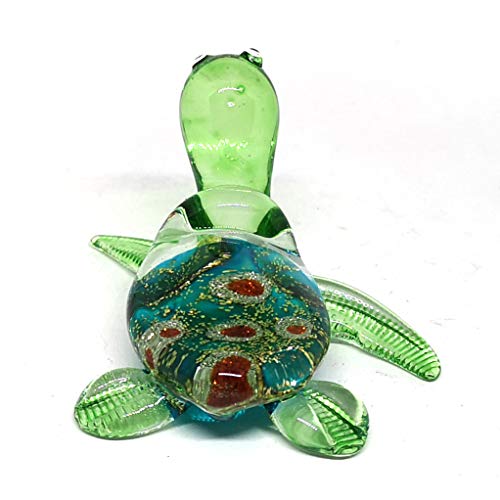 Sea Turtle Hand Blown Glass Figurine Collectible Aquarium Miniature Home Garden Decor Personalized Gift