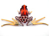 ZOOCRAFT Blown Glass Frog Figurine Brown Dart Hand Painted Animals Collection Miniature Home Garden Decor