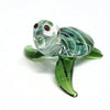 Handmade Sea Turtle Figurine Green Exquisite Hand Blown Glass Animal Perfect for Collectors Unique, Artisan Crafted Decorative