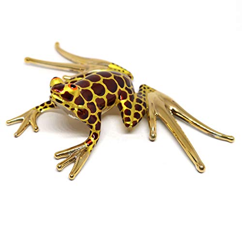 ZOOCRAFT Collectible Frog Decor Figurines Blown Glass Handmade Lovers Home Garden Decoration Animal Totem