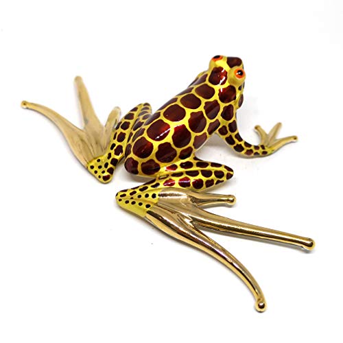 ZOOCRAFT Collectible Frog Decor Figurines Blown Glass Handmade Lovers Home Garden Decoration Animal Totem