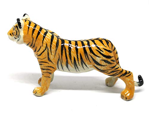 Ceramic Bengal Tiger Figurine Miniature Handmade Wildlife Zoo Standing