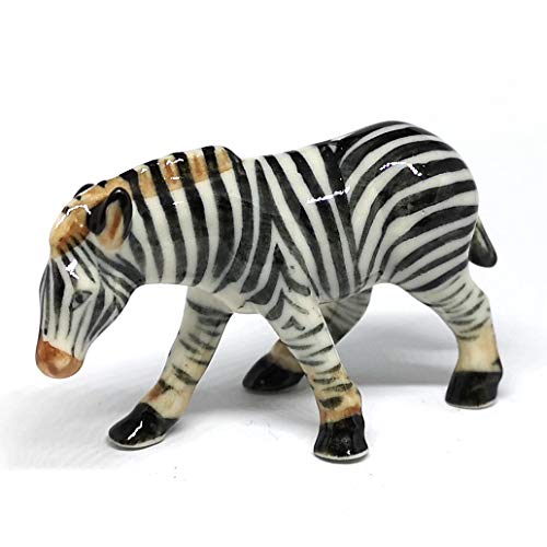 Zebra Figurine Ceramic Gift Collectibles Hand Painted Terrarium Garden Decor
