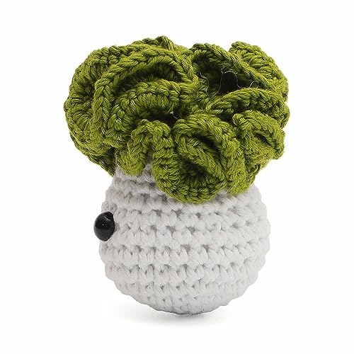 Bok choy Cabbage Handmade Amigurumi Stuffed Toy Knit Crochet Doll VAC