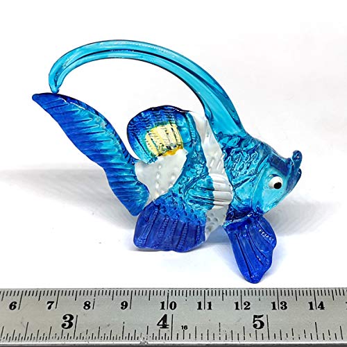 Blown Glass Fish Figurine Animal Tropical Handicraft Miniatures Aquarium Decor