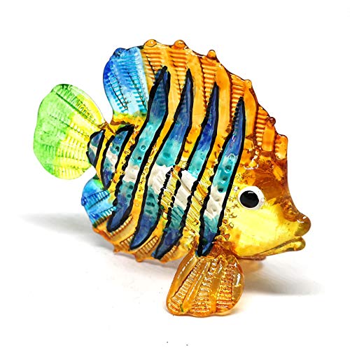 Aquarium Handicraft Miniature Hand Blown Glass Fish Figurine Collectibles
