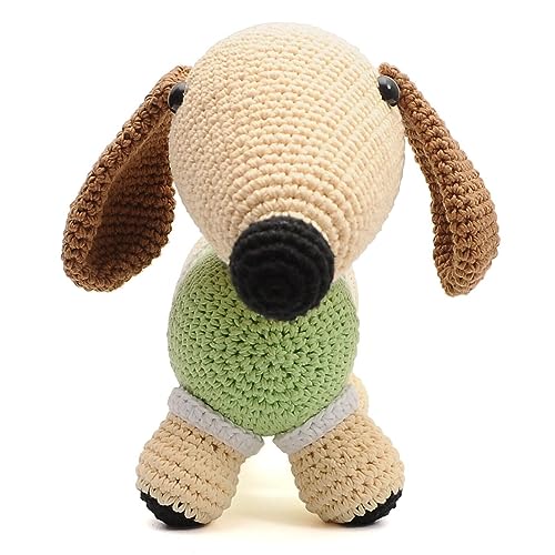 Dachshund Puppy Handmade Amigurumi Stuffed Toy Knit Crochet Doll VAC