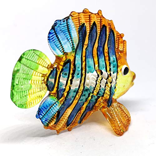 Aquarium Handicraft Miniature Hand Blown Glass Fish Figurine Collectibles