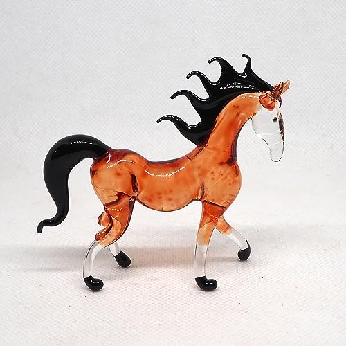 Exquisite Hand Blown Glass Horse Figurine Unique, Symbolic, Captivating Collectible Décor for Home