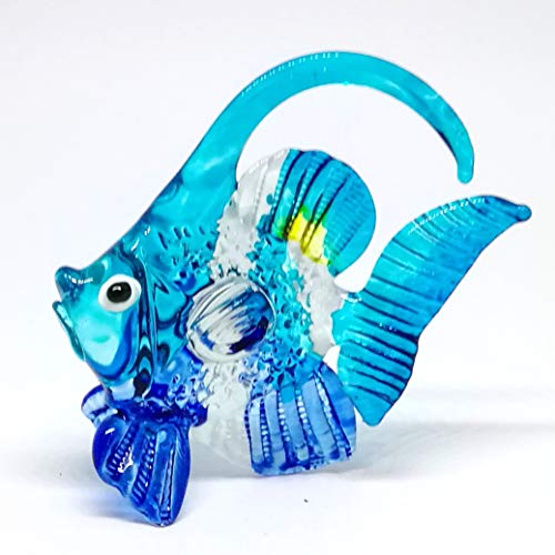 Blown Glass Fish Figurine Animal Tropical Handicraft Miniatures Aquarium Decor