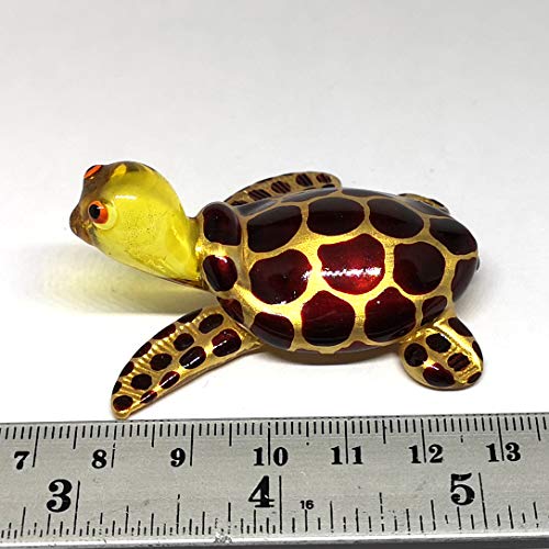 Collectible Sea Turtle Blown Art Glass Figurine Coastal Beach Home Decoration Blown