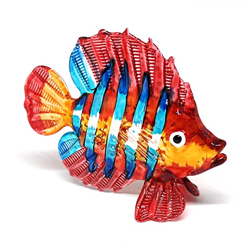Aquarium Handicraft Miniature Hand Blown Glass Fish Figurine Red Collectibles