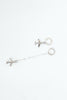 Silver earrings with airplanes, 925 sterling silver, Dangle Drop Earring, Asymmetrical earrings, Traveler's Talisman