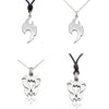 Abstract Art Design Silver Pewter Charm Necklace Pendant Jewelry