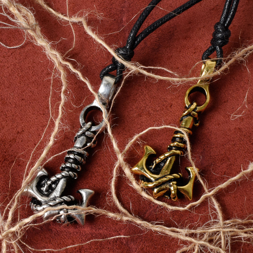 Eye-Catching Anchor Silver Pewter Gold Brass Charm Necklace Pendant Jewelry