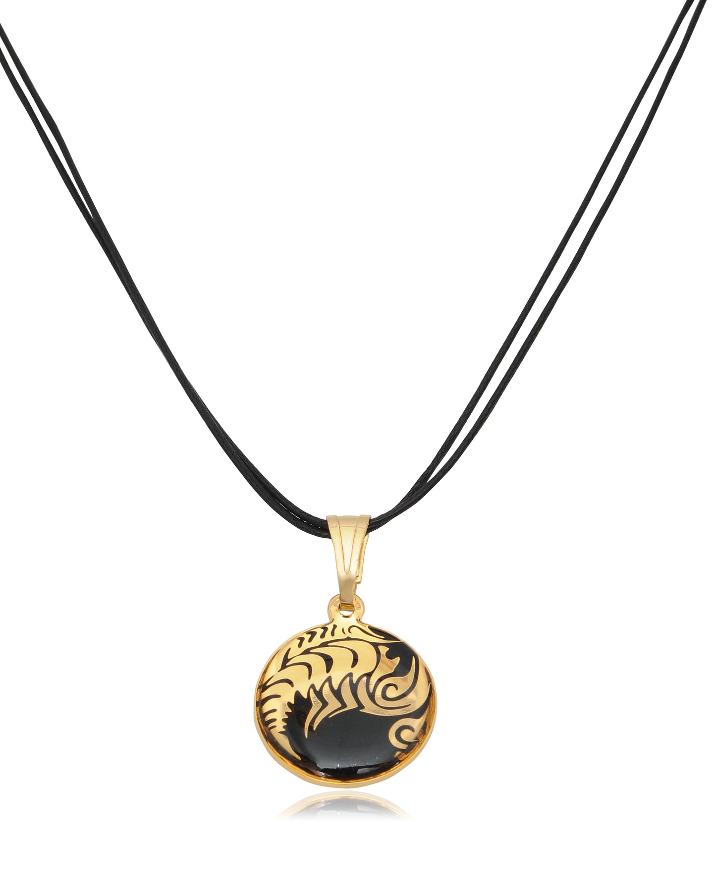 Astrology Horoscope Zodiac Gold Plated Brass Handmade Pendant Necklace