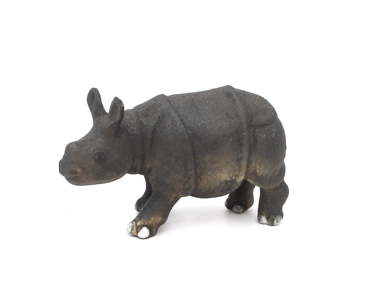 Handmade Miniatures Matte Ceramic Rhino Figurine Animals Décor/Animal Collection