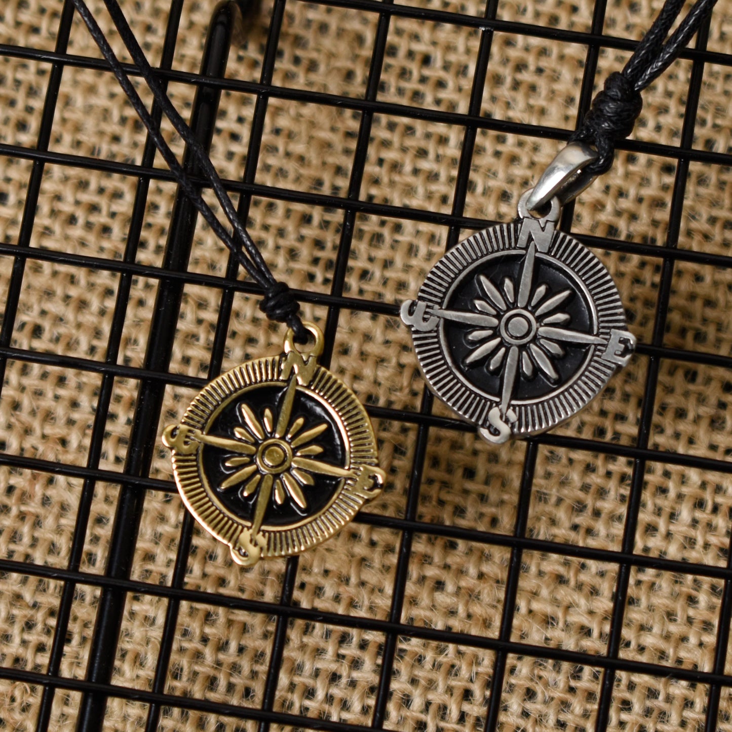 New Compass Explorer Silver Pewter Gold Brass Charm Necklace Pendant Jewelry