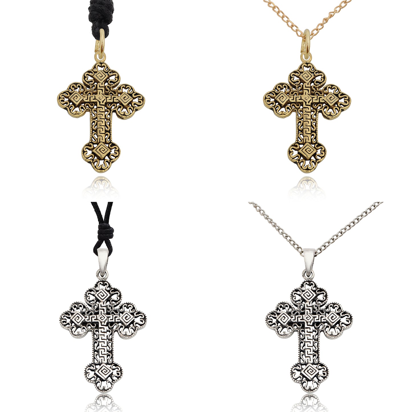 Gotic Celtic Cross Sterling-silver Brass Charm Necklace Pendant Jewelry