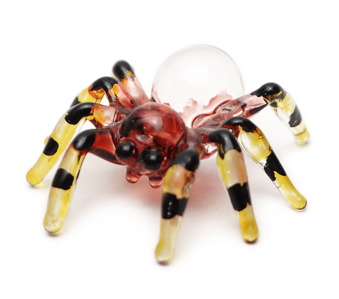 Spider Figurine Blown Glass Animal Figurine Black Hand Blown Art Insect Collectible Halloween Decor