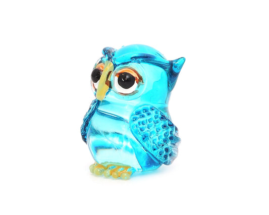 Vietguild's  Small Owl Handmade Vietnamese Glass Figurine Statue