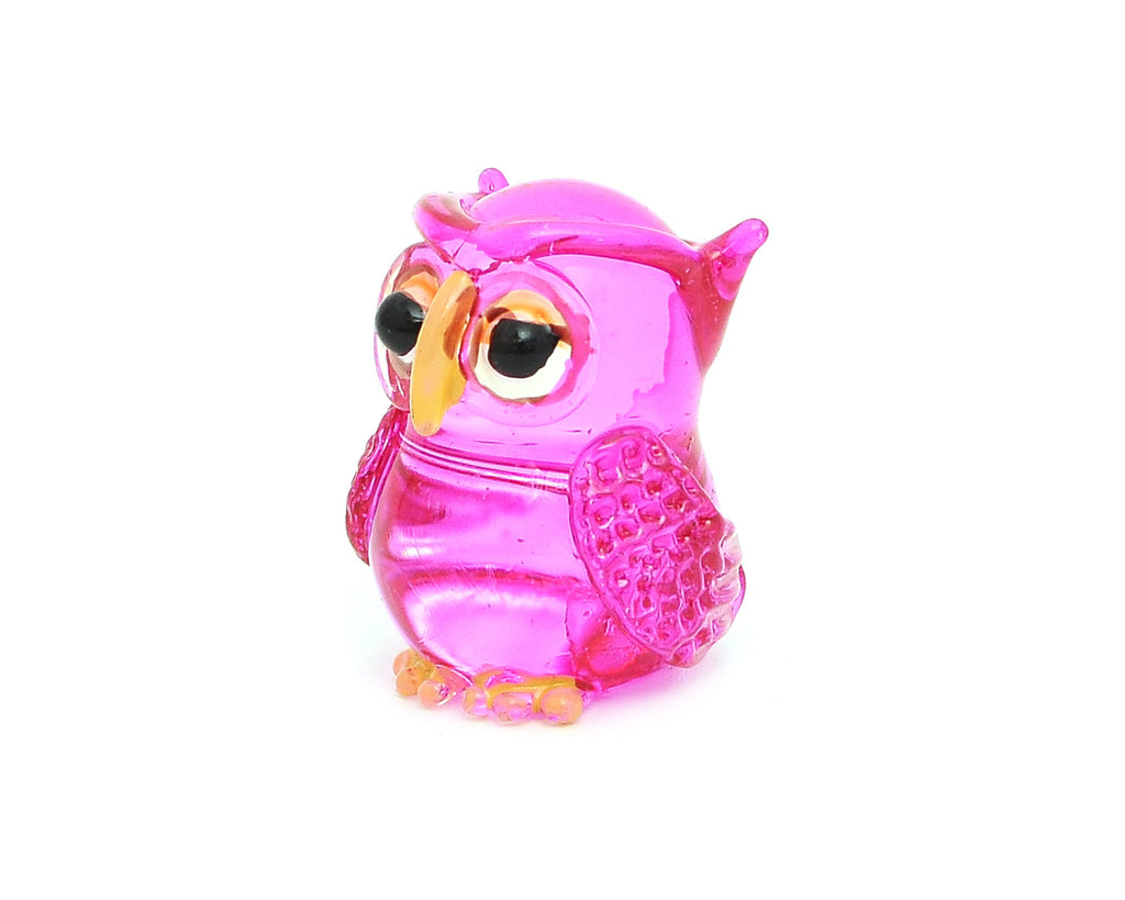 Vietguild's  Small Owl Handmade Vietnamese Glass Figurine Statue