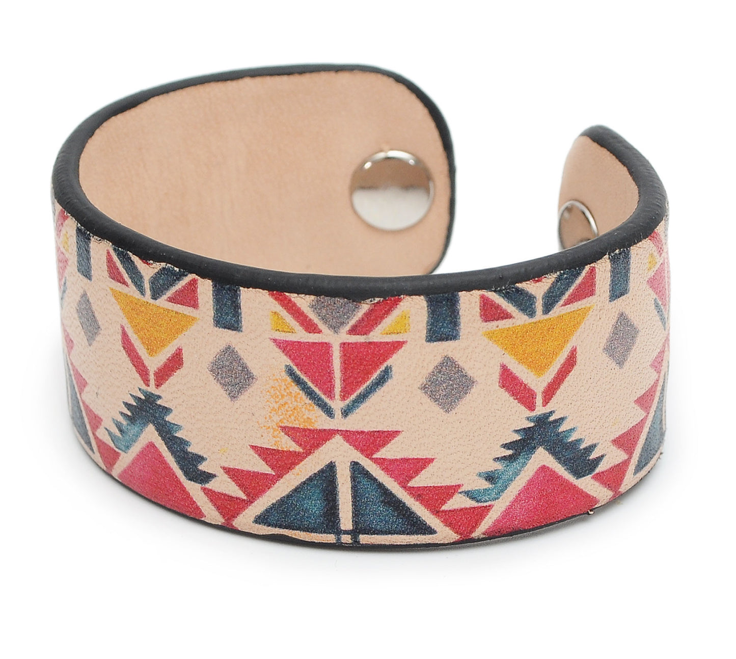 Multicolor Aztec Patterns Print Handmade Leather Bracelet Jewelry HLB_01