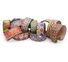 Multicolor Aztec Patterns Print Handmade Leather Bracelet Jewelry HLB_01