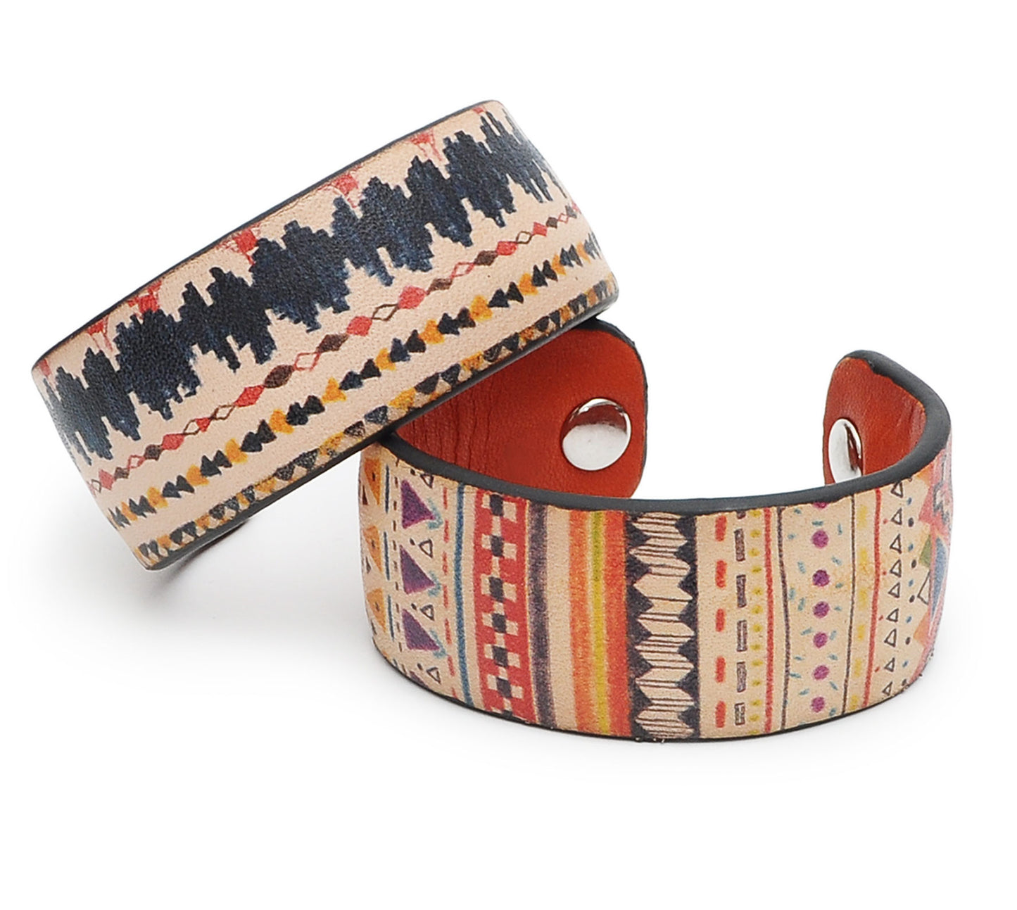 Aztec Patterns Print Handmade Leather Bracelet Jewelry HLB_01
