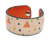 Seamless Retro Pattern Print Handmade Leather Bracelet Jewelry HLB_01