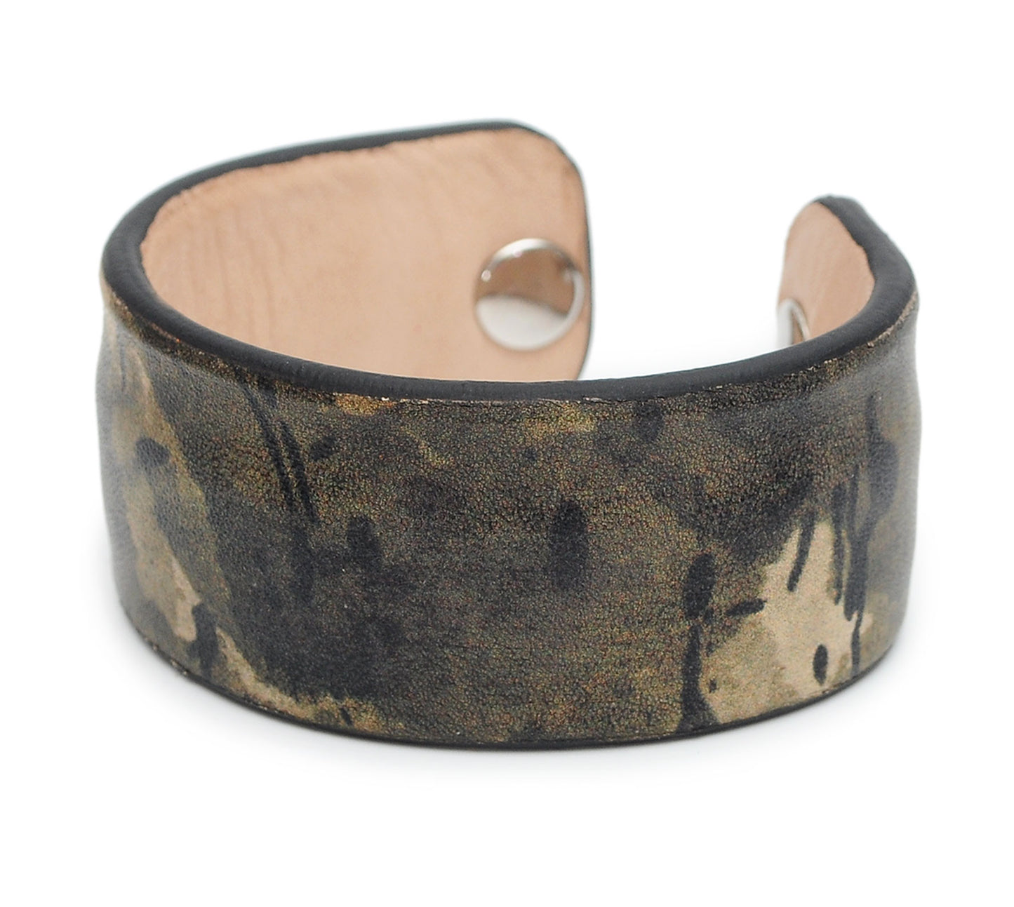 Camo Army Print Handmade Leather Bracelet Jewelry HLB_01