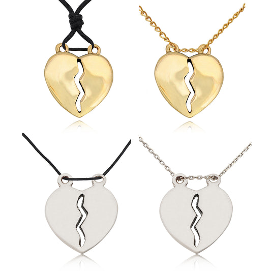 Love Heart Handmade 92.5 Sterling Silver Pewter Gold Brass Necklace Pendant Jewelry