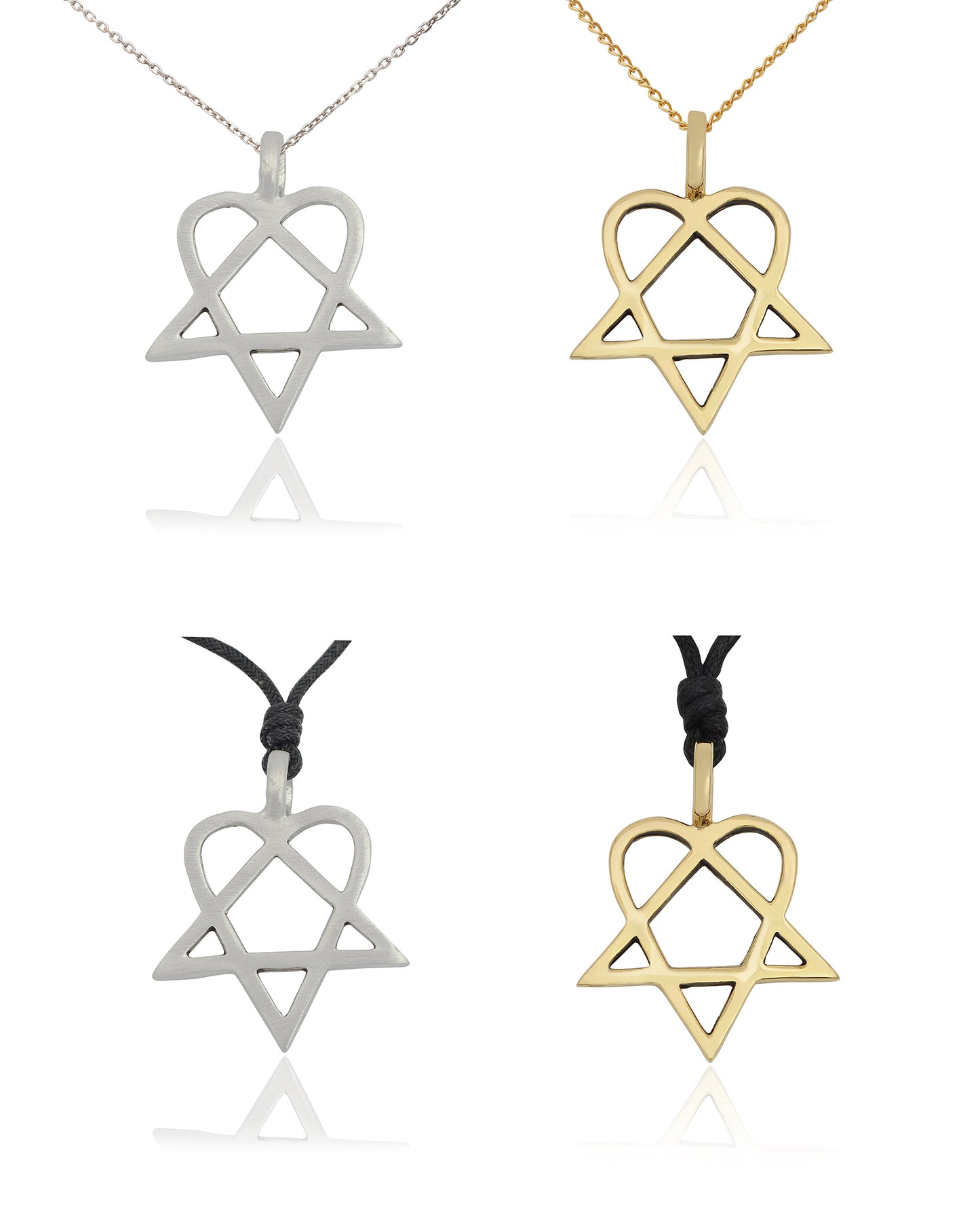 HIM Heartagram Silver Pewter Gold Brass Necklace Pendant Jewelry