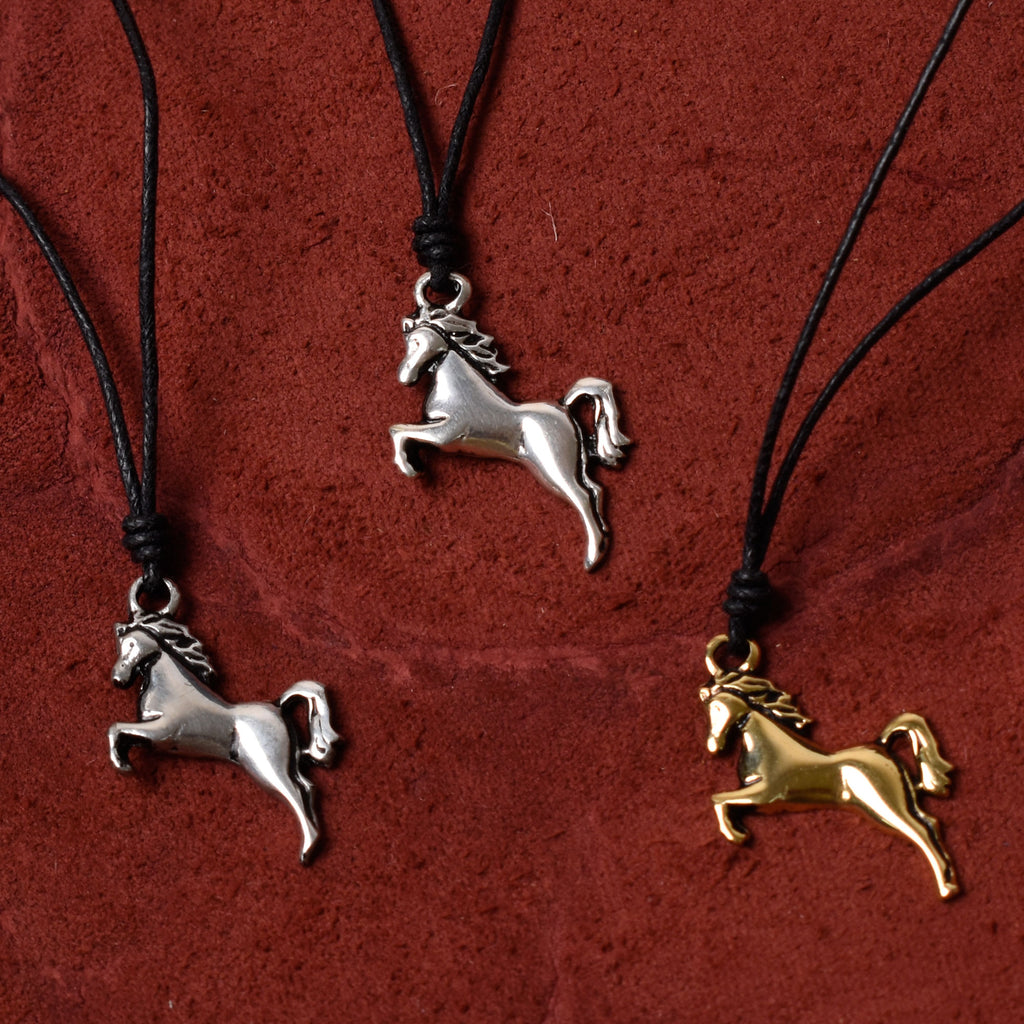 Horse Handmade 92.5 Sterling Silver Pewter Brass Necklace Pendant Jewelry