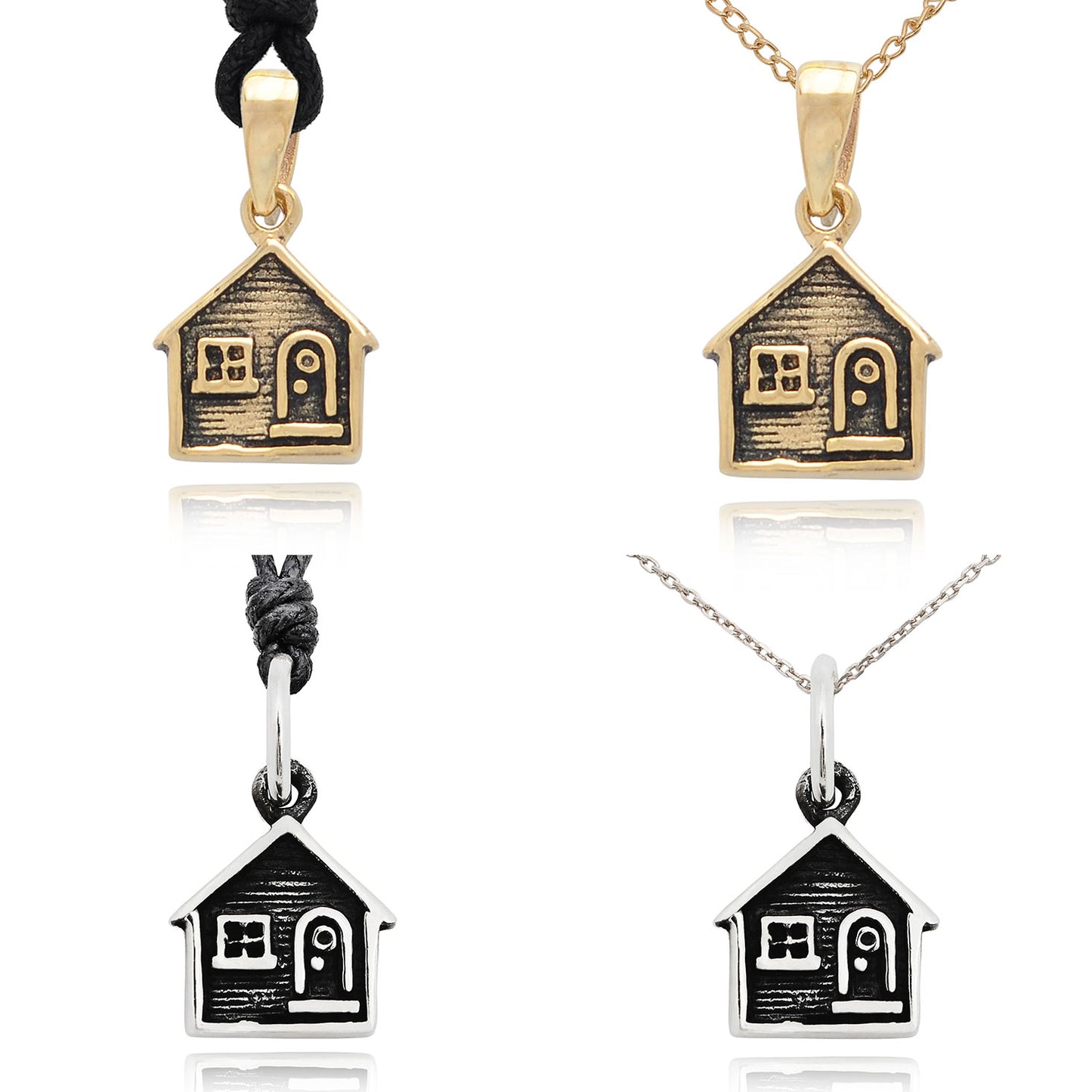 Sweet Home House 92.5 Sterling Silver Charm Necklace Pendant Jewelry