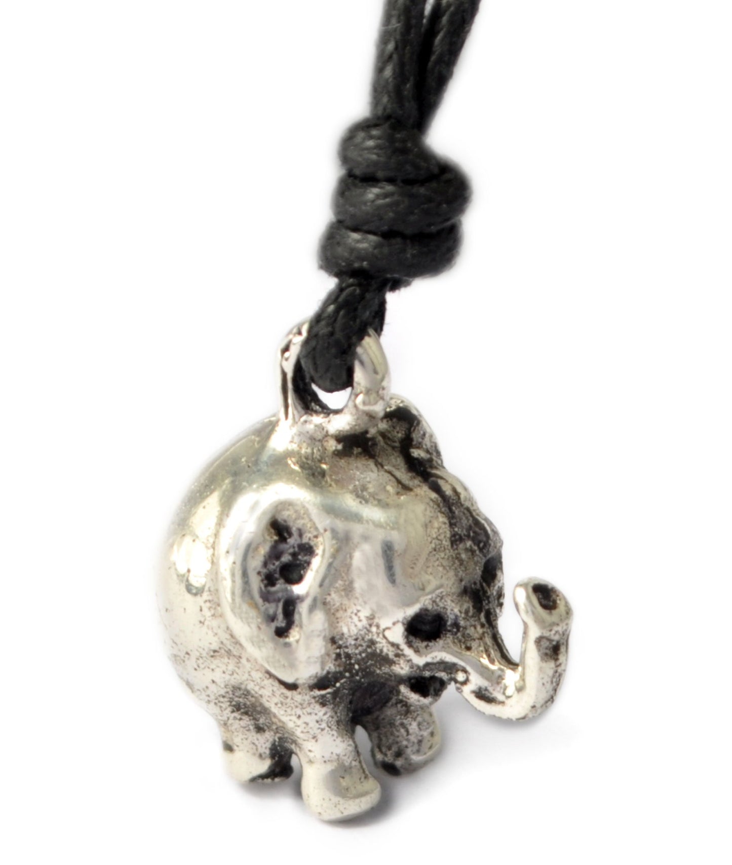 Chubby Elephant 92.5 Sterling Silver Gold Brass Necklace Pendant Jewelry